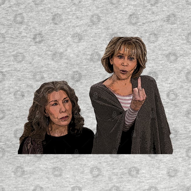 Grace and Frankie Cartoon by baranskini